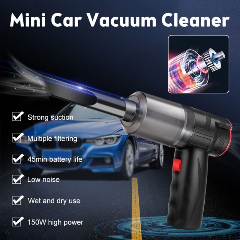 SMAXPro™ Strong 13000PA Mini Car Vacuum Cleaner: Handheld 150W handheld vacuum SMAXPro™ 