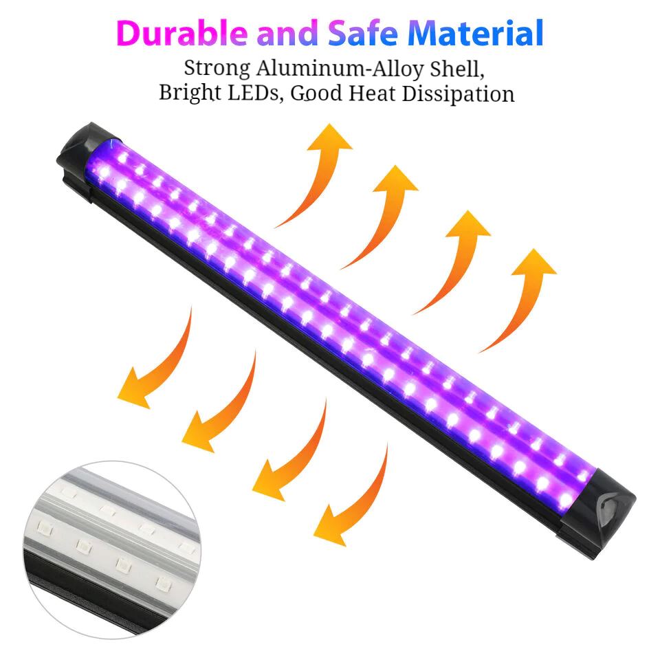 SMAXPro™ UV BlackLight Bar: 48 LED, USB, Ultraviolet DJ Party Lamp Strip black light bar SMAXPro™ 