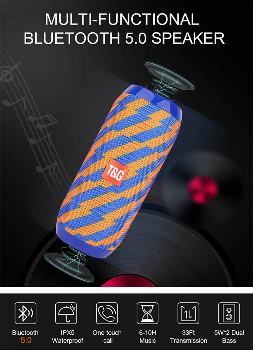 SMAXT&G™ Mini Portable Bluetooth Speaker LOUD 360°Stereo Bass Waterproof USB/UTF/FM + Mic bluetooth speakers SMAXT&G™ 
