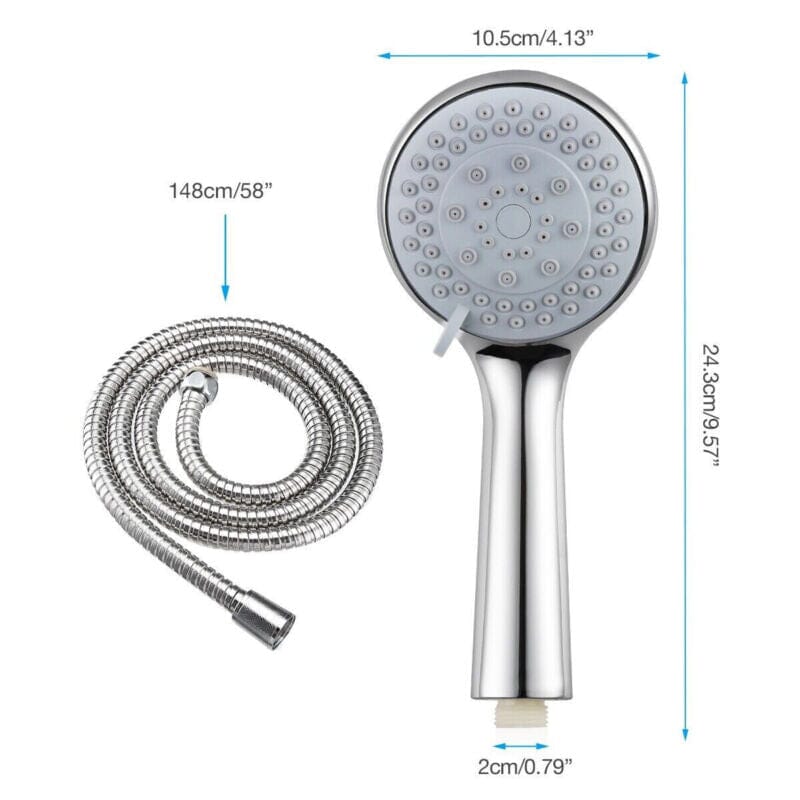 SPureMax™ Handheld Shower Head w/ 5ft Hose: 5 Spray Modes, High Pressure shower head SPureMax™ 