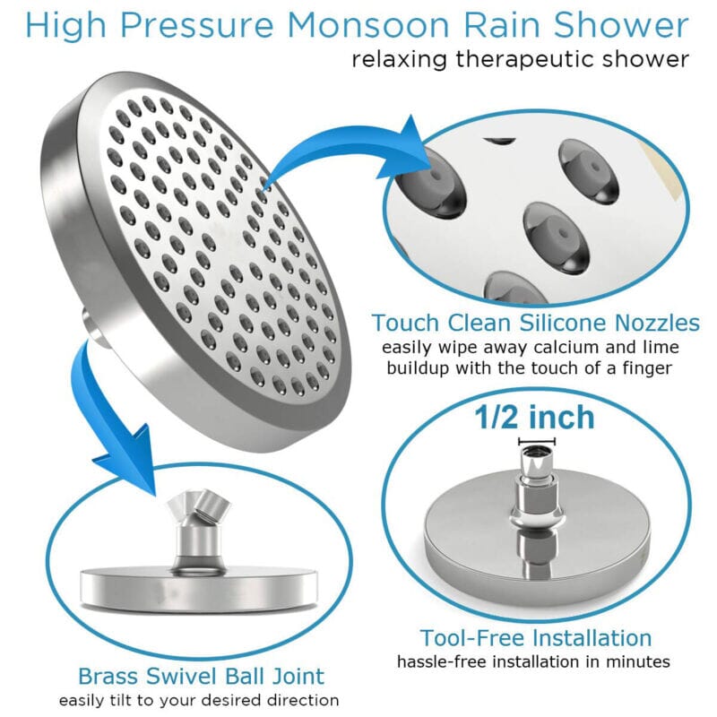 SPureMax™ Rainfall Luxury Shower Head: High Pressure, Waterfall, Adjustable shower head SPureMax™ 