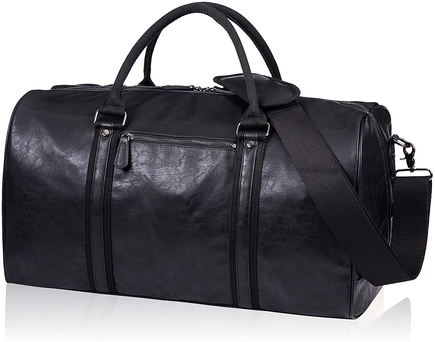 BLGarment™ Men's Leather 2-in-1 Garment + Duffel Convertible Large Weekend  Travel Bag