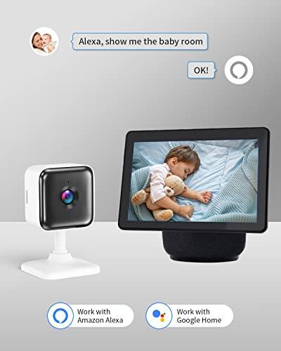 TKSecure™ HD Indoor Smart Home Security Camera Night Vision | 1080P, 2.4GHz Wi-Fi, 2-Way Audio, Motion Detect, Alexa/Google, Baby/Pet Home Security Camera TKSecure™ 