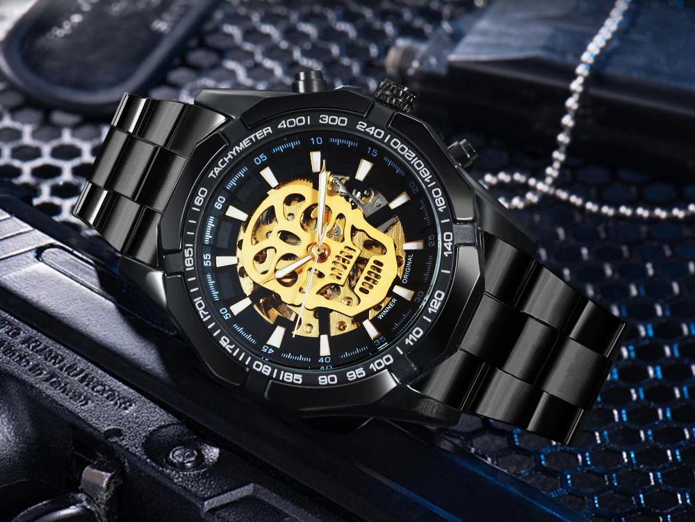 TWN™ Men's Skull Skeleton Stainless Steel Watch Specialty Watch TWN™ Fashion 