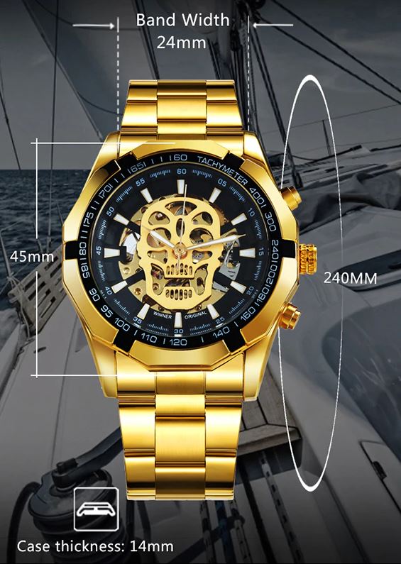 TWN™ Men's Skull Skeleton Stainless Steel Watch Specialty Watch TWN™ Fashion 