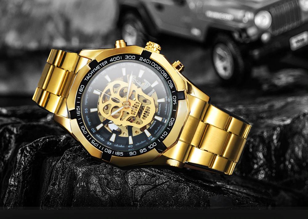 TWN™ Men's Skull Skeleton Stainless Steel Watch Specialty Watch TWN™ Fashion 