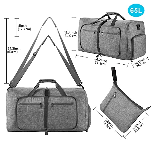 VMFashion™ Foldable 65L Travel Duffle Bag w/ Shoe Compartment - Men's Portable Weekender Duffle Travel Bag VMFashion™ 