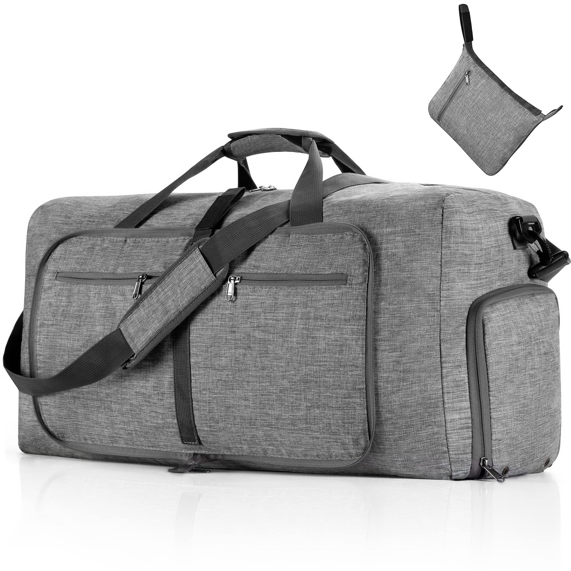VMFashion™ Foldable 65L Travel Duffle Bag w/ Shoe Compartment - Men's Portable Weekender Duffle Travel Bag VMFashion™ 