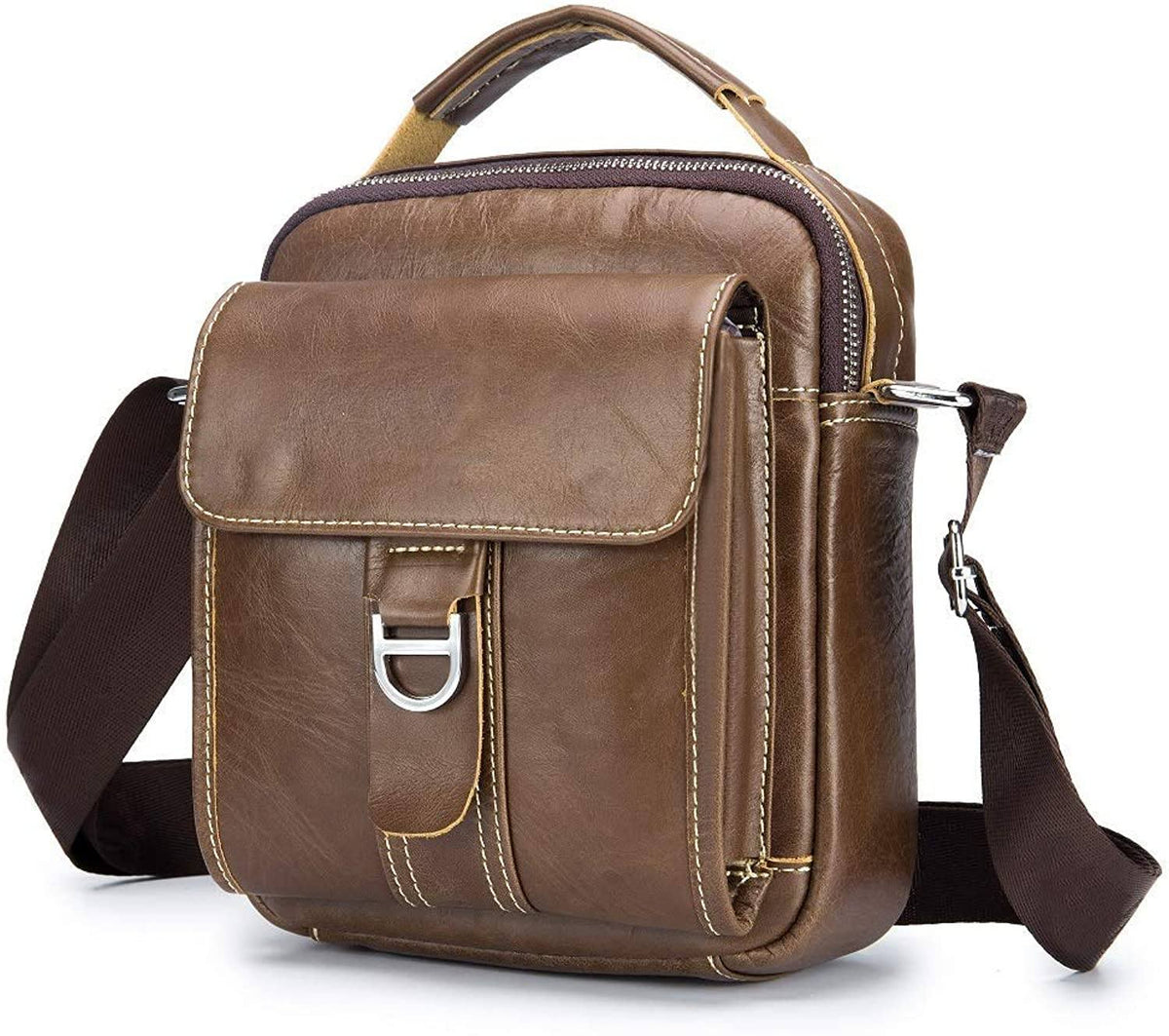 WDXElite™ Men&#39;s Leather Crossbody Sling Chest Bag - Shoulder Day Bag WDXElite™ 