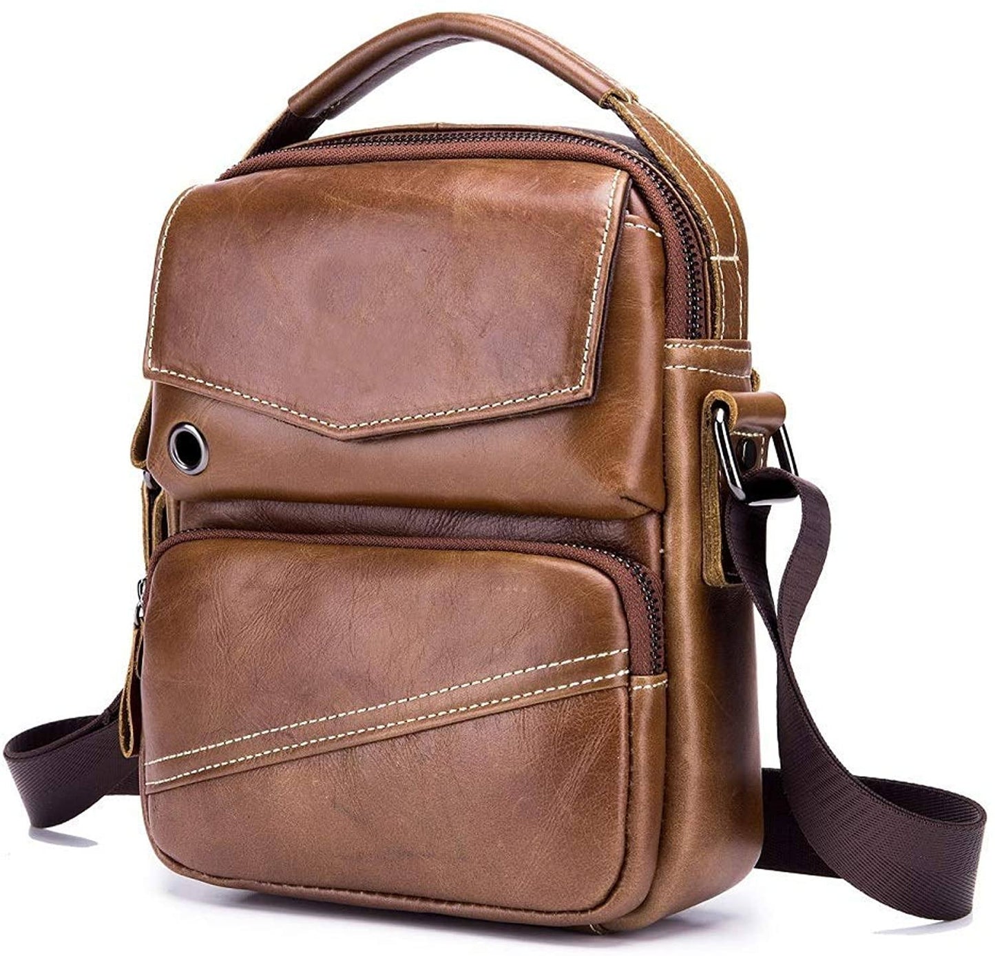 WDXElite™ Men's Leather Crossbody Sling Chest Bag - Shoulder Day Bag WDXElite™ 