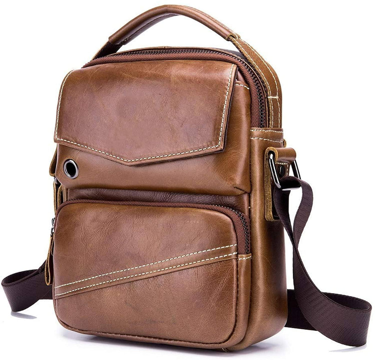 WDXElite™ Men&#39;s Leather Crossbody Sling Chest Bag - Shoulder Day Bag WDXElite™ 