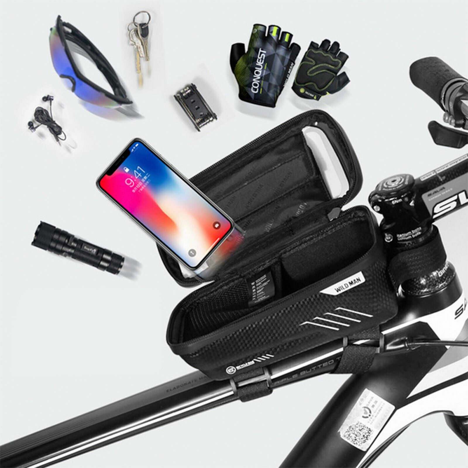 WildWheelZ™ Waterproof Bike Cell Phone Case Bag Holder | Motorcyle Cycling Handlebar Mount bike phone holder WildWheelZ™ 