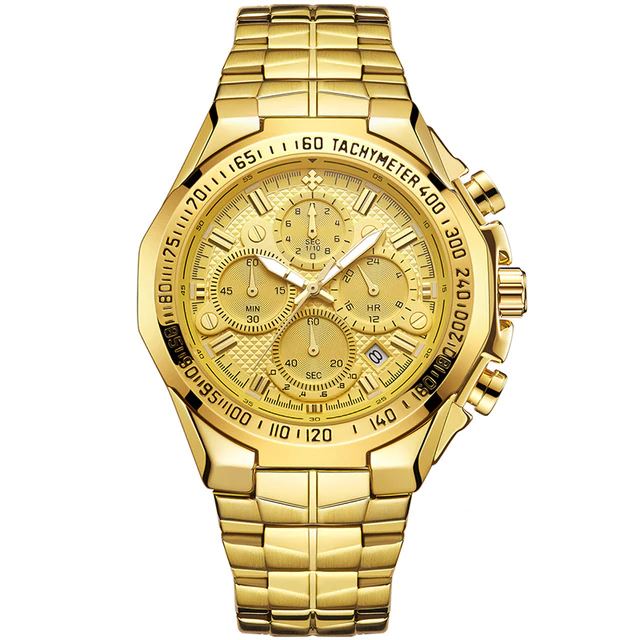 WMaxElite™ Men's Business Sport Quartz Luminous Wrist Watch Quartz Watches WMaxElite™ Full Gold 