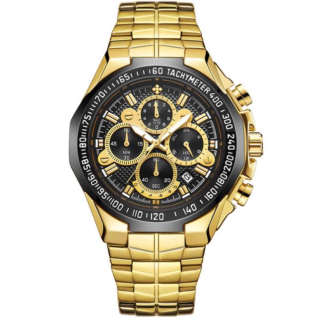 WMaxElite™ Men's Business Sport Quartz Luminous Wrist Watch Quartz Watches WMaxElite™ Gold Black 