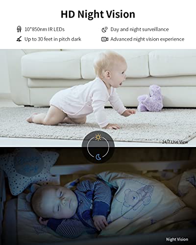 ZXVision™ HD Indoor Smart Home Security Camera w/ Night Vision | 1080P, 2-Way Audio, Motion, Alexa, App, Baby/Pet Home Security Camera ZXVision™ 